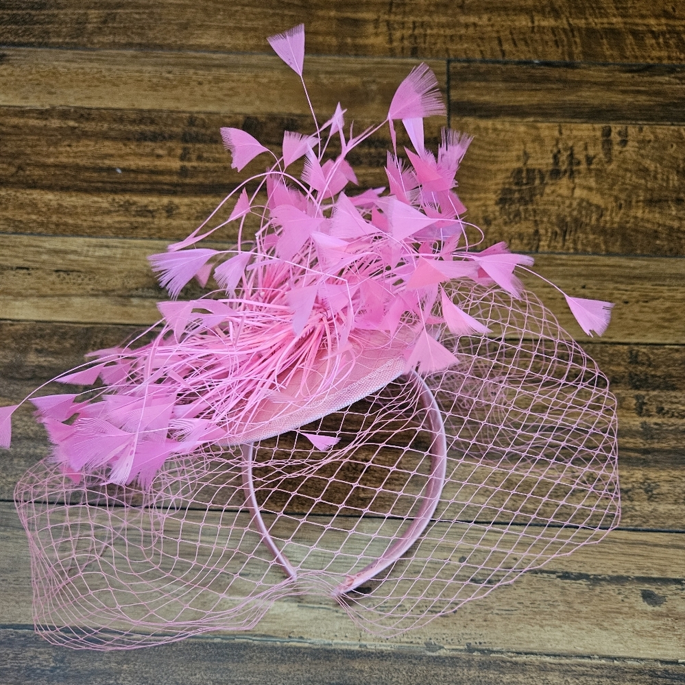 Hot Pink Feather Fascinator